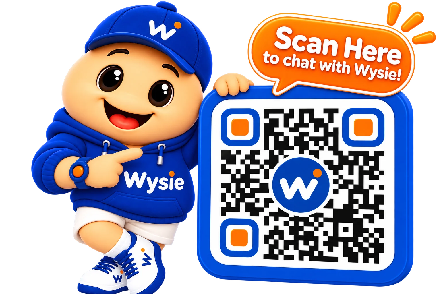 Wysie QR code access example